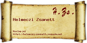 Helmeczi Zsanett névjegykártya